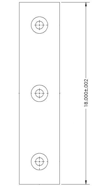 Flat Bar Shear Blade 18 x 4 x 1.25"